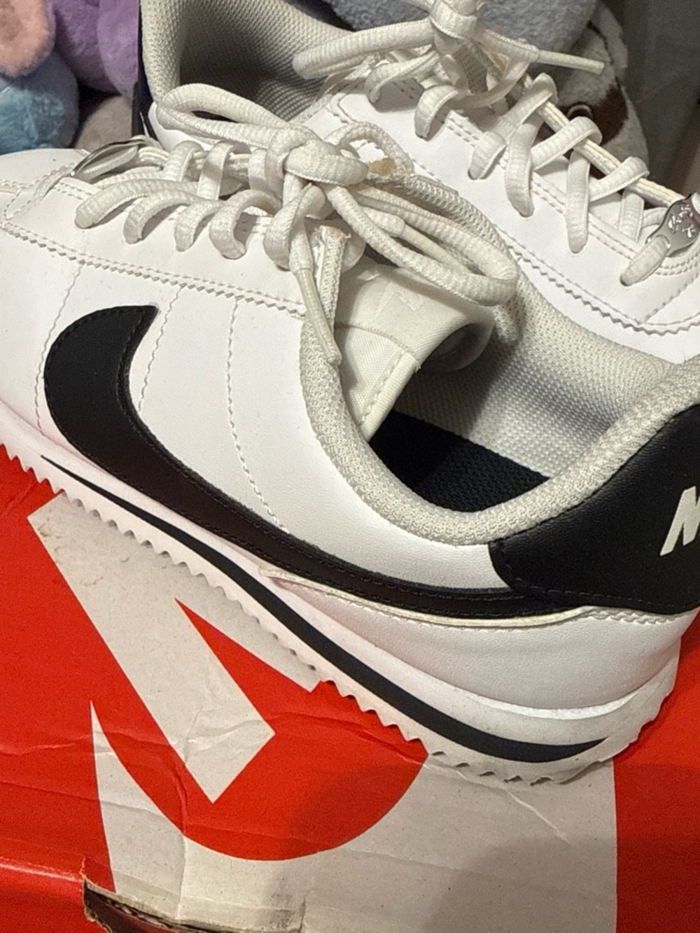 Nike White and Black Low-Top Sneakers